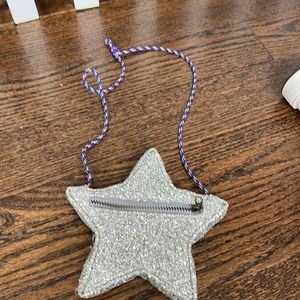 Crewcuts sparkly silver girls purse